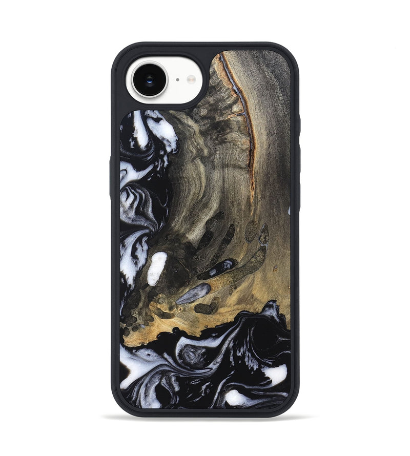 iPhone 16e Wood Phone Case - Wynter (Black & White, 820217)