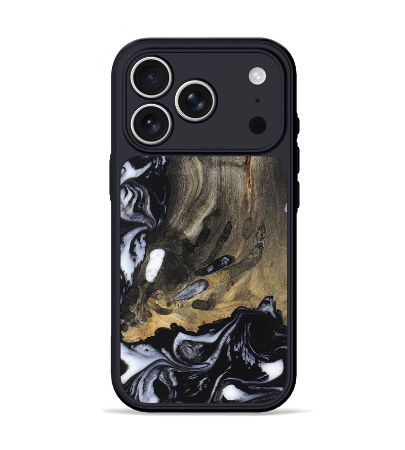 iPhone 17 Pro Wood Phone Case - Wynter (Black & White, 820217)