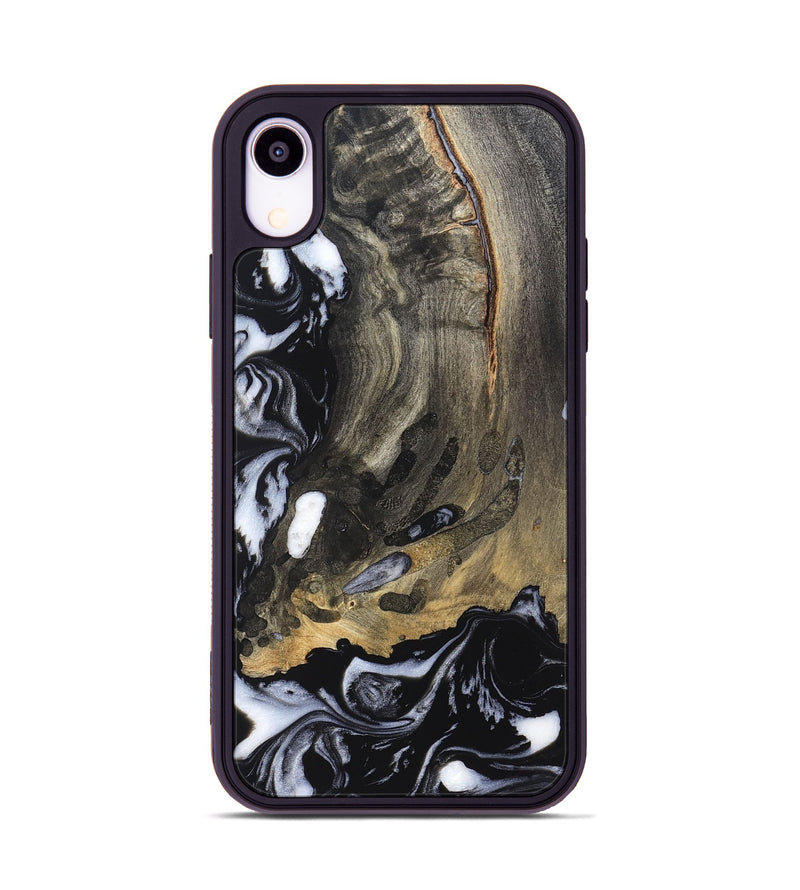 iPhone Xr Wood Phone Case - Wynter (Black & White, 820217)