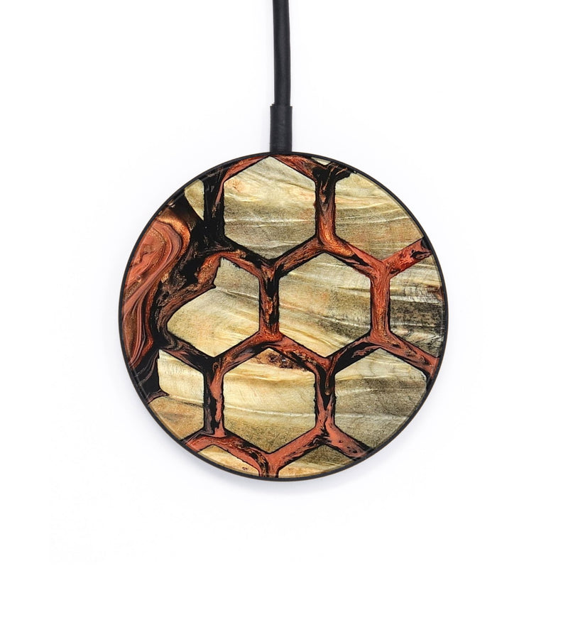 Circle Wood Wireless Charger - Amber (Pattern, 820226)