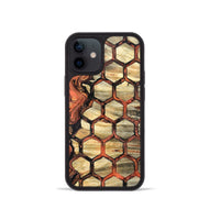 iPhone 12 mini Wood Phone Case - Amber (Pattern, 820226)