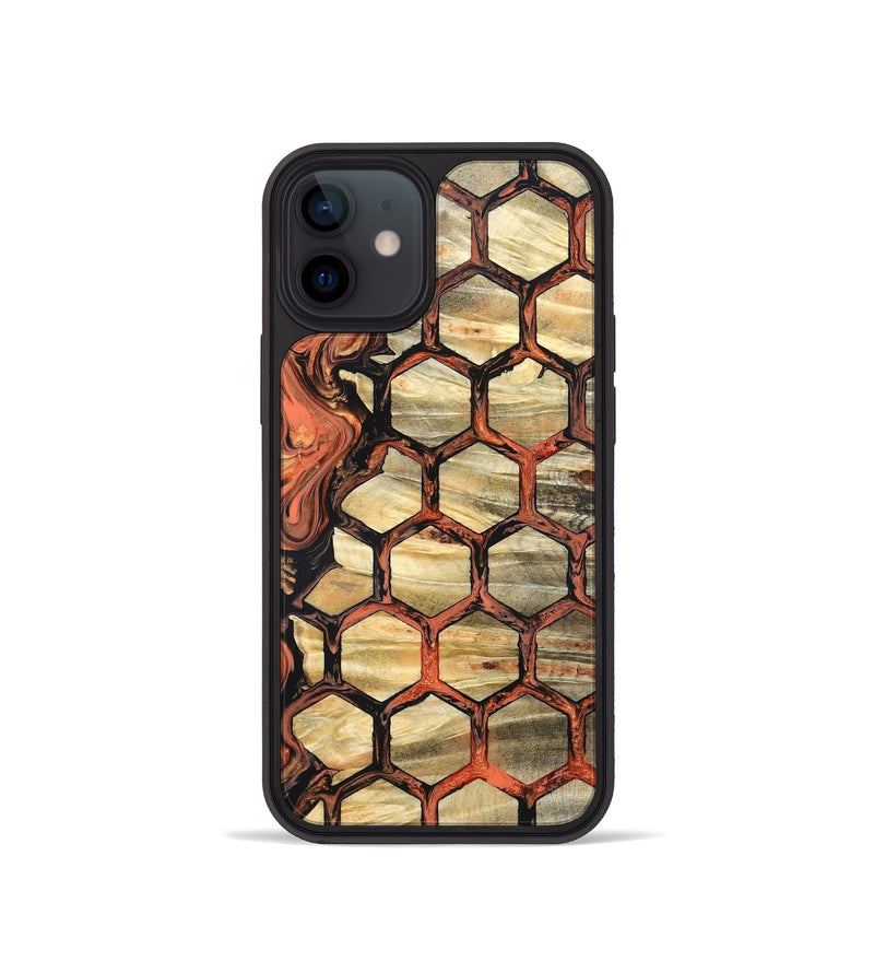 iPhone 12 mini Wood Phone Case - Amber (Pattern, 820226)