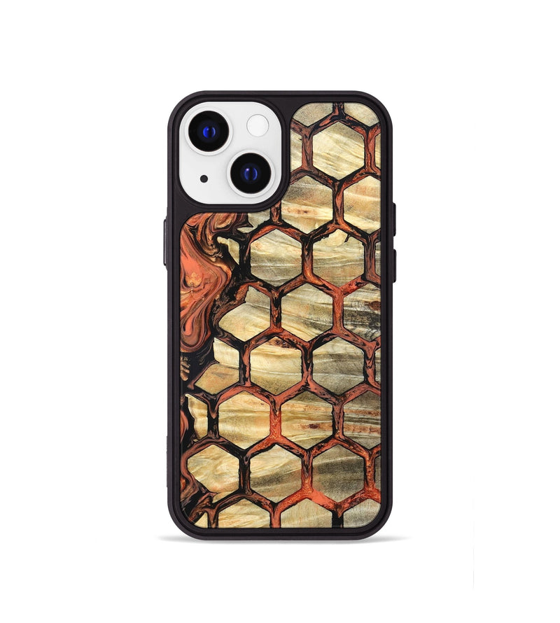 iPhone 13 mini Wood Phone Case - Amber (Pattern, 820226)