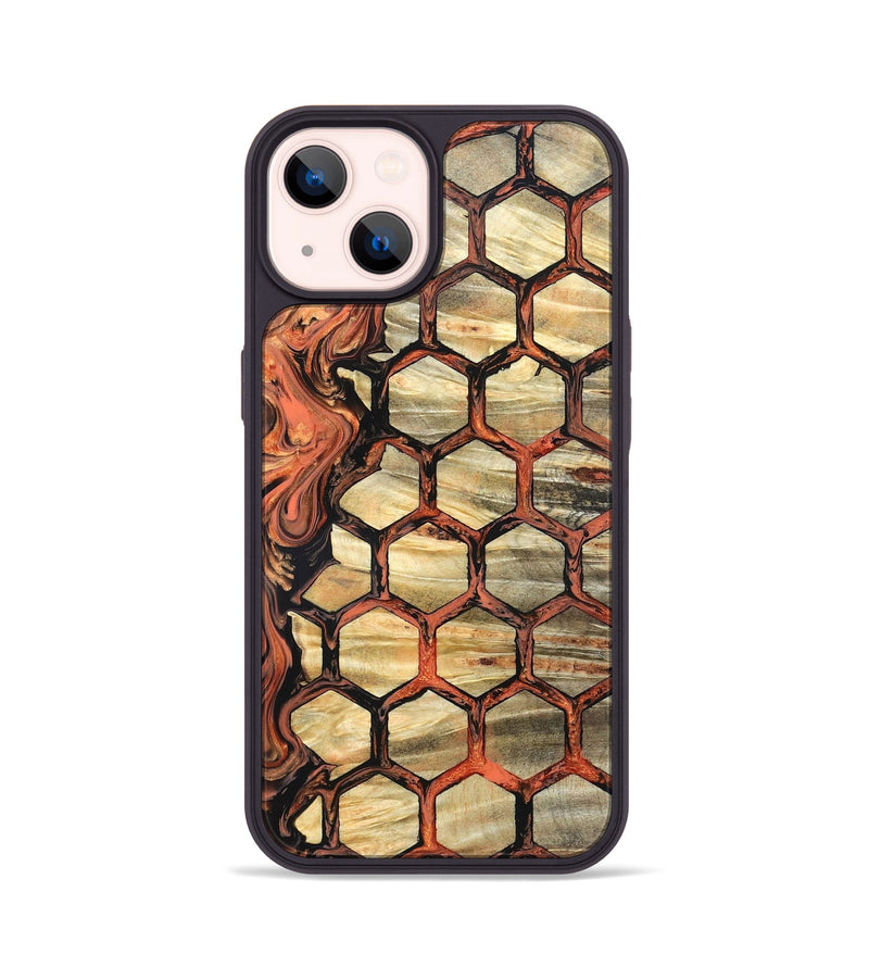 iPhone 14 Wood Phone Case - Amber (Pattern, 820226)