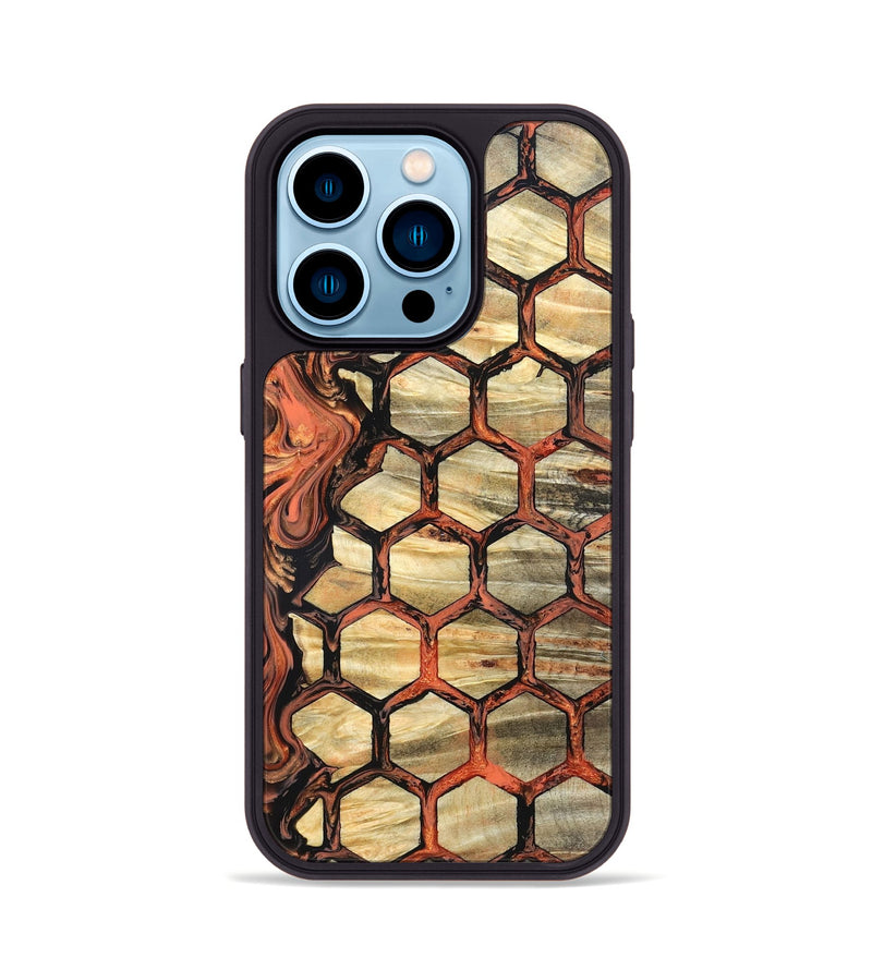 iPhone 14 Pro Wood Phone Case - Amber (Pattern, 820226)
