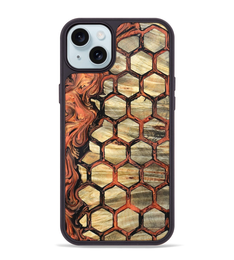 iPhone 15 Plus Wood Phone Case - Amber (Pattern, 820226)