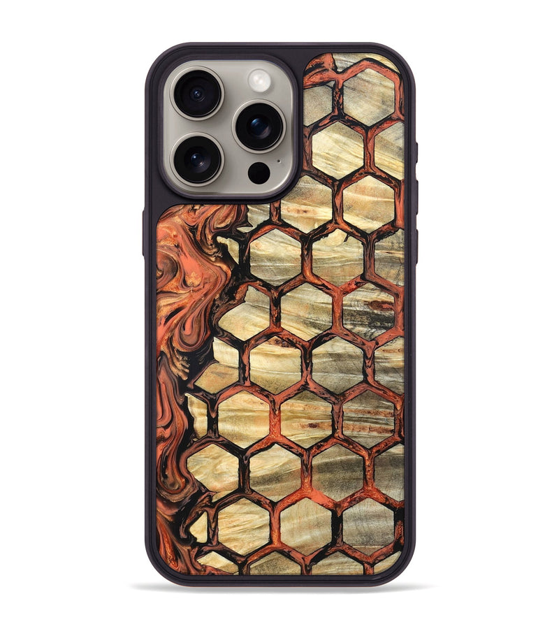 iPhone 15 Pro Max Wood Phone Case - Amber (Pattern, 820226)