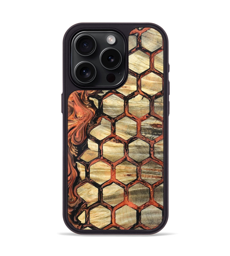 iPhone 15 Pro Wood Phone Case - Amber (Pattern, 820226)