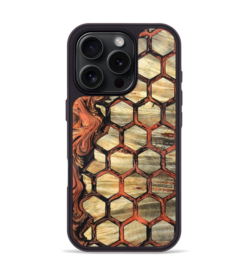 iPhone 16 Pro Wood Phone Case - Amber (Pattern, 820226)