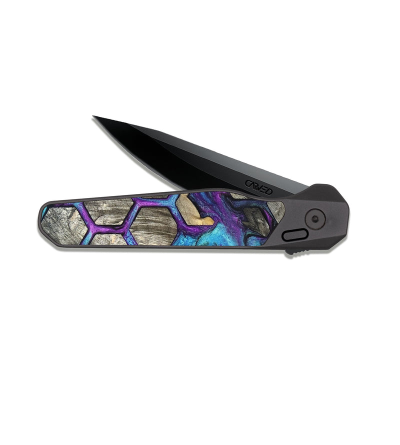 EDC Dark Slate Wood Pocket Knife - Jonnie (Pattern, 820227)
