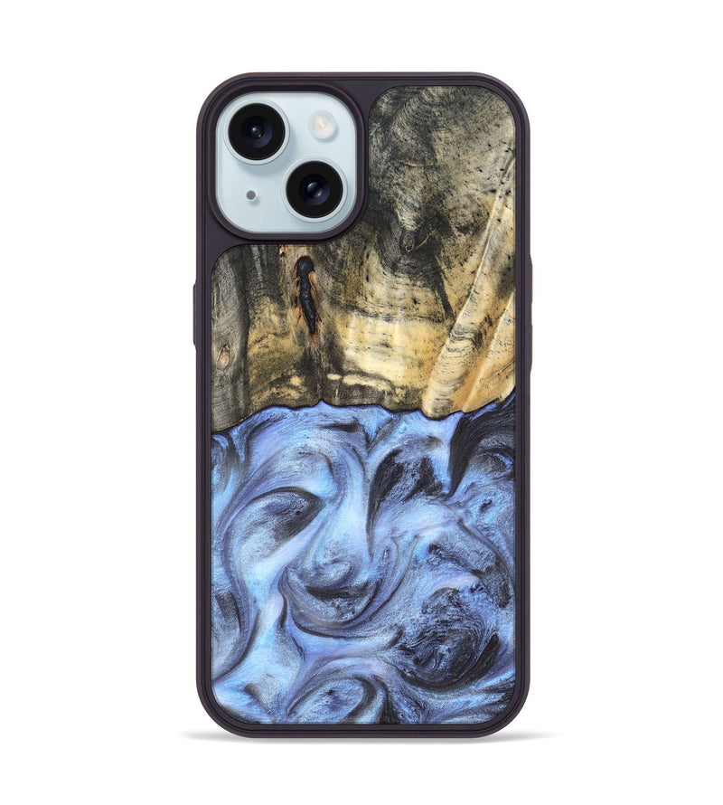 iPhone 15 Wood Phone Case - Tillman (Blue, 820232)