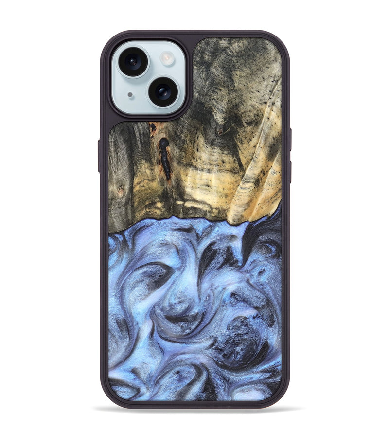 iPhone 15 Plus Wood Phone Case - Tillman (Blue, 820232)