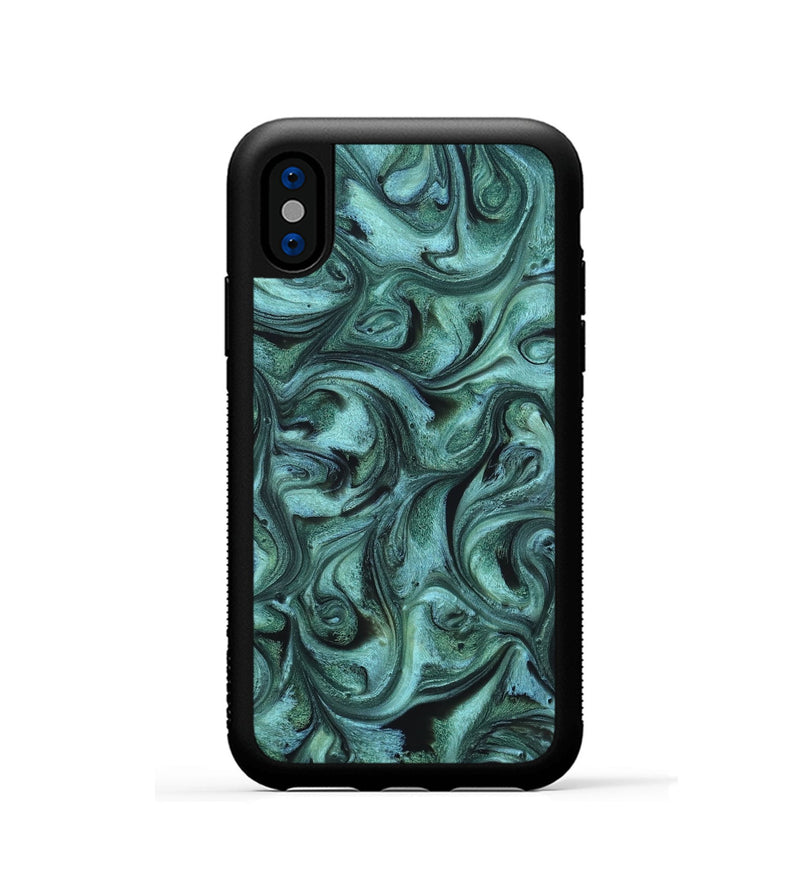 iPhone Xs ResinArt Phone Case - Laura (Ancient Olive, 820235)