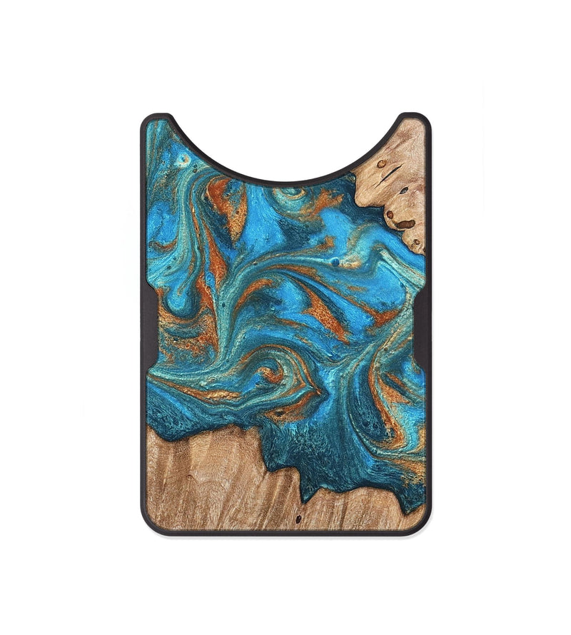 Alloy Wood Wallet - Vern (Teal & Gold, 820236)