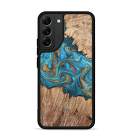 Galaxy S22 Plus Wood Phone Case - Vern (Teal & Gold, 820236)