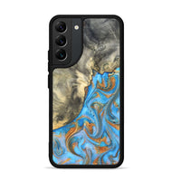 Galaxy S22 Plus Wood Phone Case - Janis (Teal & Gold, 820237)