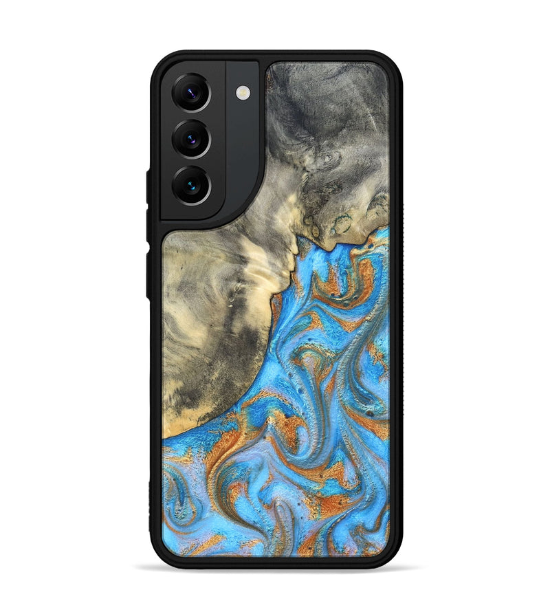 Galaxy S22 Plus Wood Phone Case - Janis (Teal & Gold, 820237)