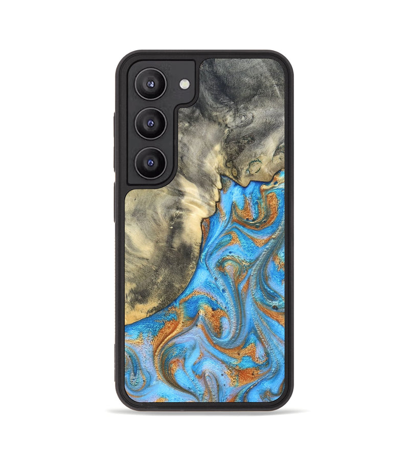 Galaxy S23 Wood Phone Case - Janis (Teal & Gold, 820237)