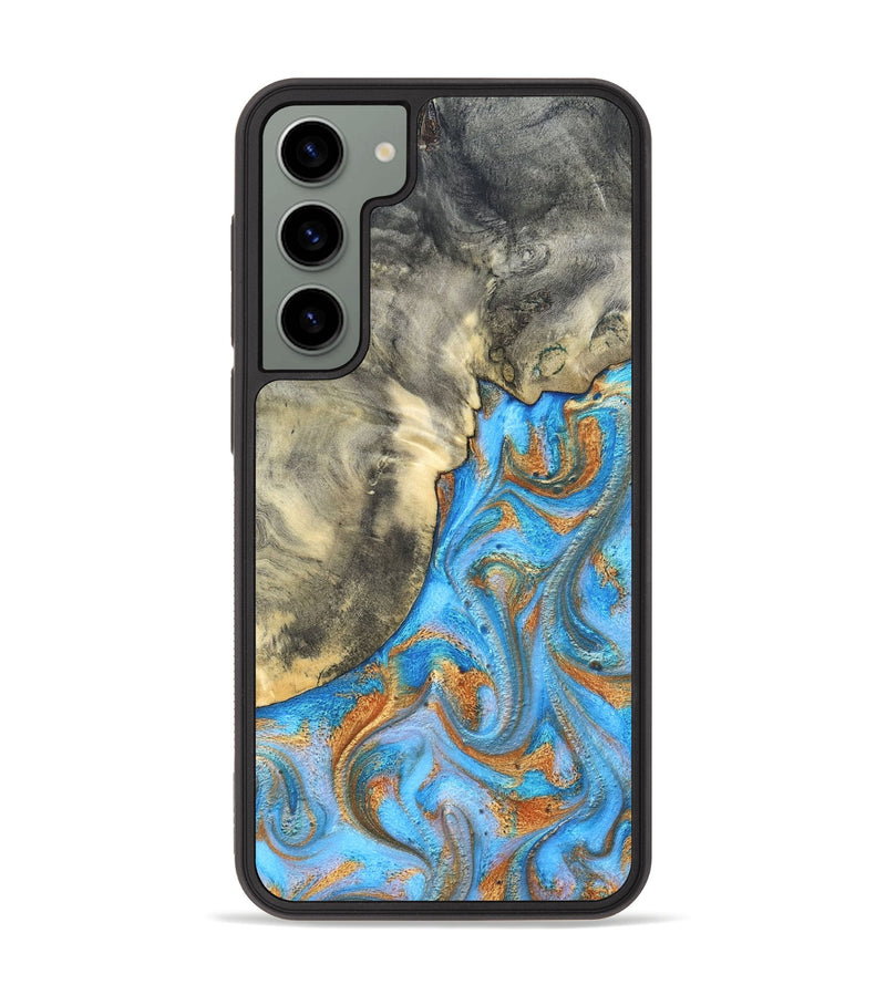 Galaxy S23 Plus Wood Phone Case - Janis (Teal & Gold, 820237)