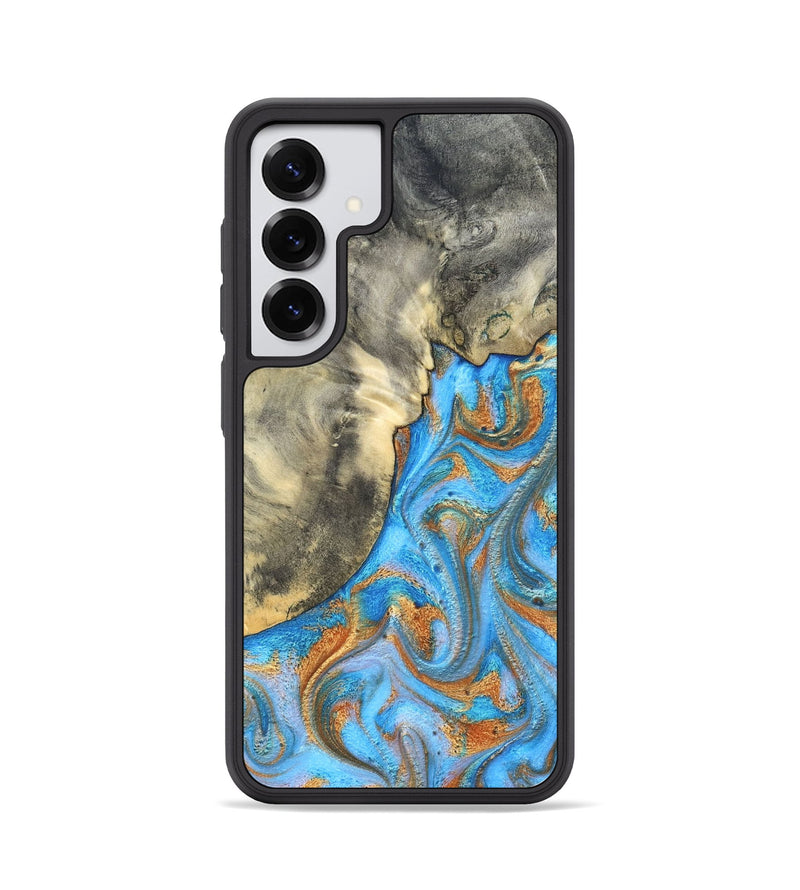 Galaxy S25 Wood Phone Case - Janis (Teal & Gold, 820237)