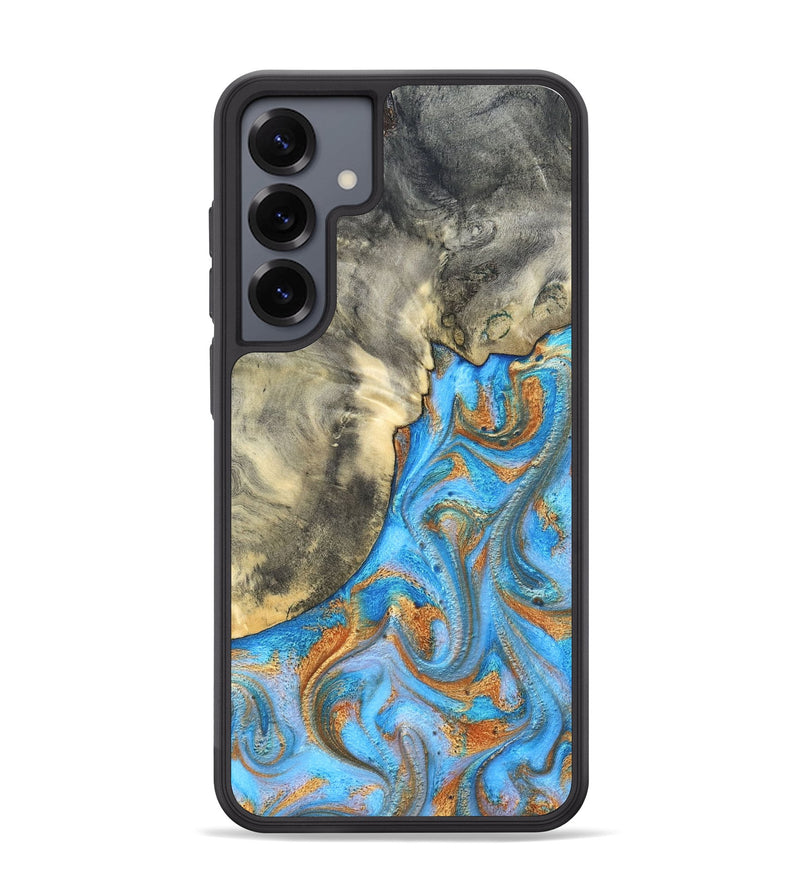 Galaxy S25 Plus Wood Phone Case - Janis (Teal & Gold, 820237)