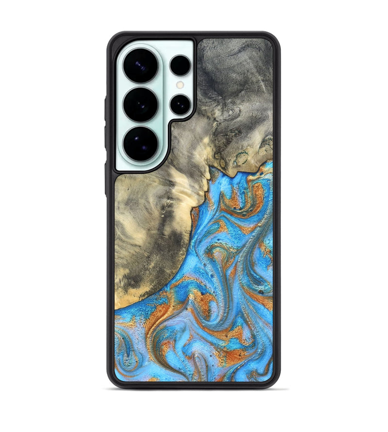 Galaxy S26 Ultra Wood Phone Case - Janis (Teal & Gold, 820237)