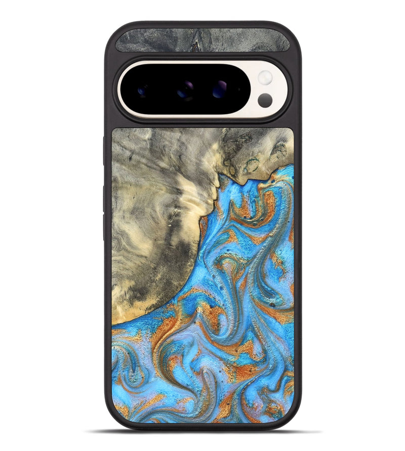 Pixel 9 Pro XL Wood Phone Case - Janis (Teal & Gold, 820237)