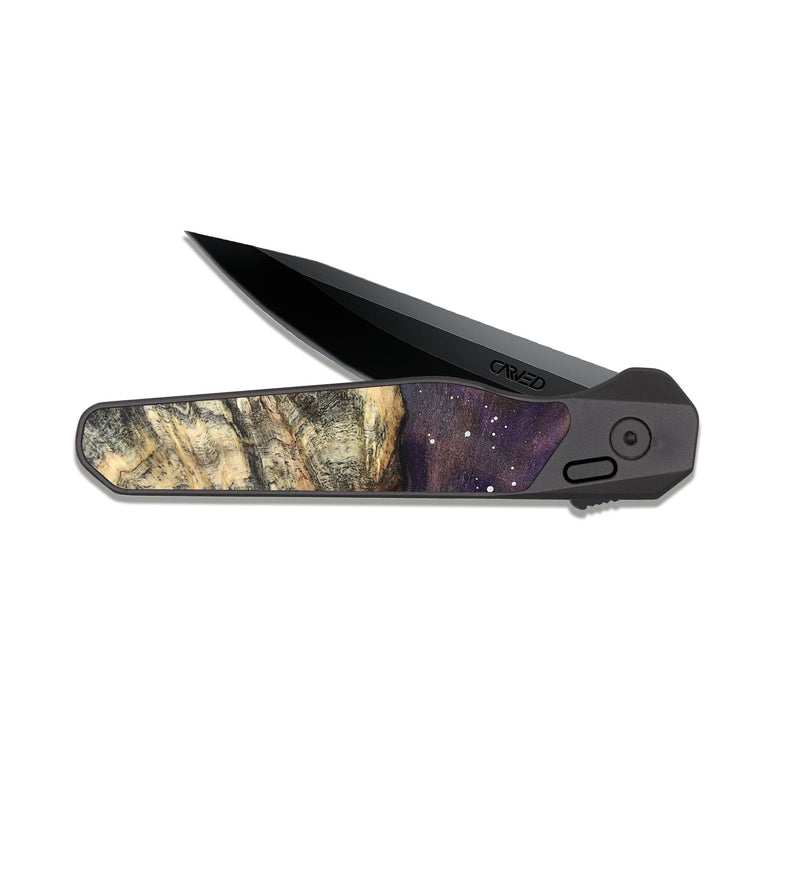 EDC Dark Slate Wood Pocket Knife - Corbin (Cosmos, 820245)