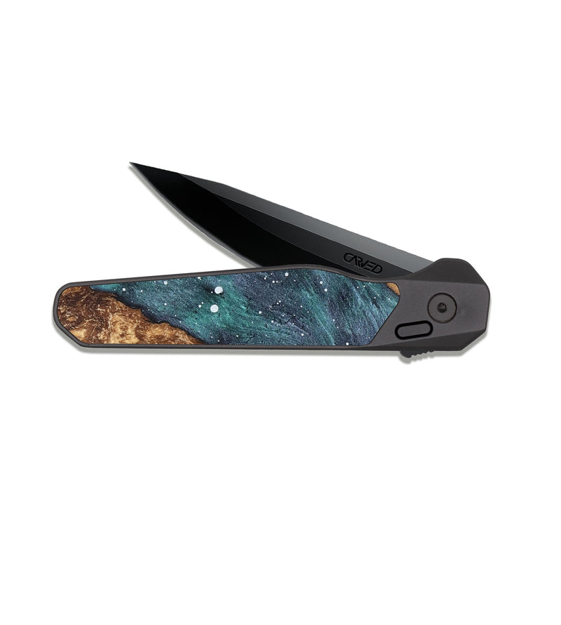 EDC Dark Slate Wood Pocket Knife - Shayne (Cosmos, 820247)