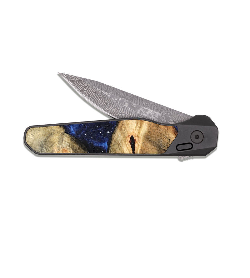 EDC Dark Damascus Wood Pocket Knife - Emory (Cosmos, 820249)