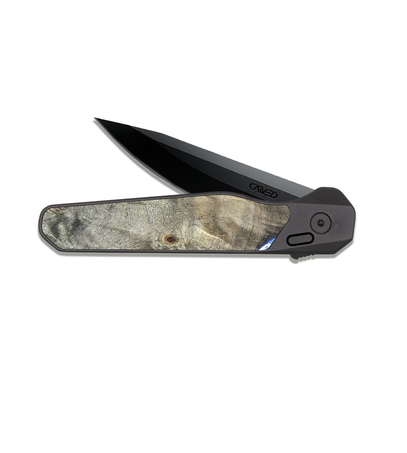 EDC Dark Slate Wood Pocket Knife - Kira (Coastal, 820252)
