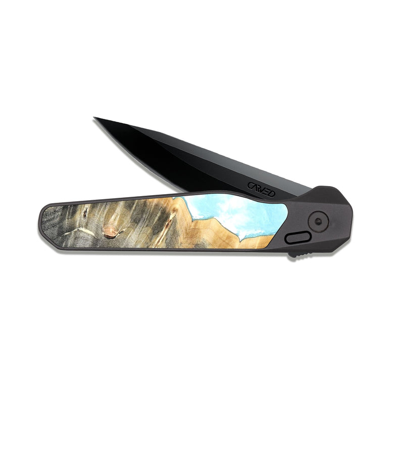 EDC Dark Slate Wood Pocket Knife - Hugh (Coastal, 820254)
