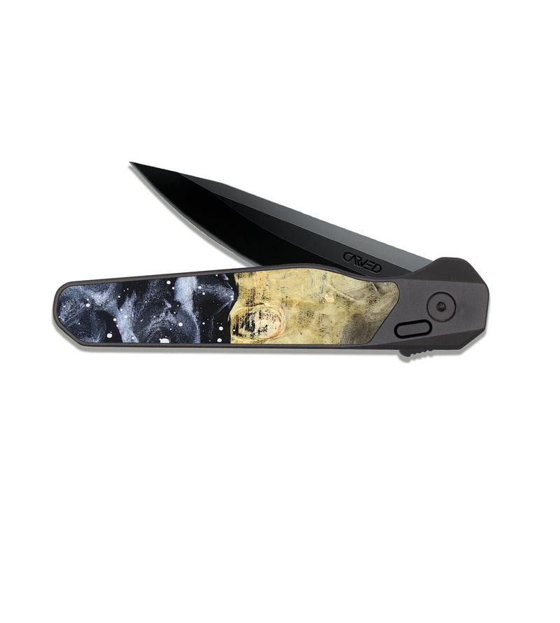 EDC Dark Slate Wood Pocket Knife - Malaki (Cosmos, 820259)