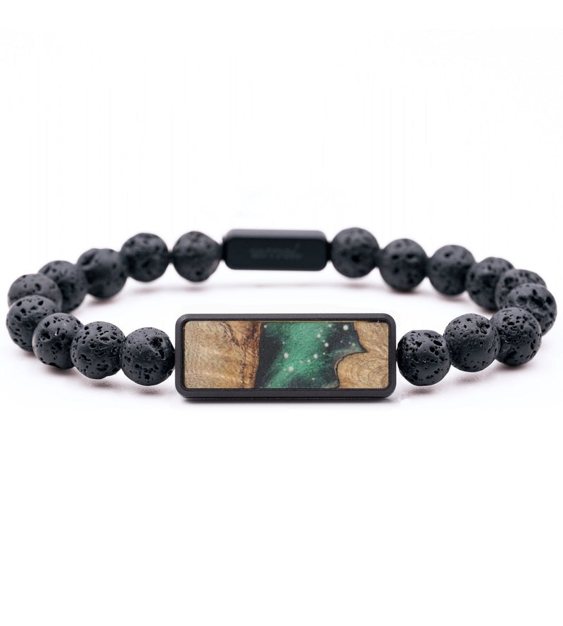 Lava Bead Wood Bracelet - Garrett (Cosmos, 820284)