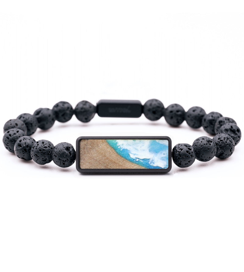 Lava Bead Wood Bracelet - Lane (Coastal, 820292)