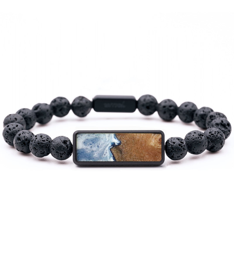 Lava Bead Wood Bracelet - Zachariah (Coastal, 820296)