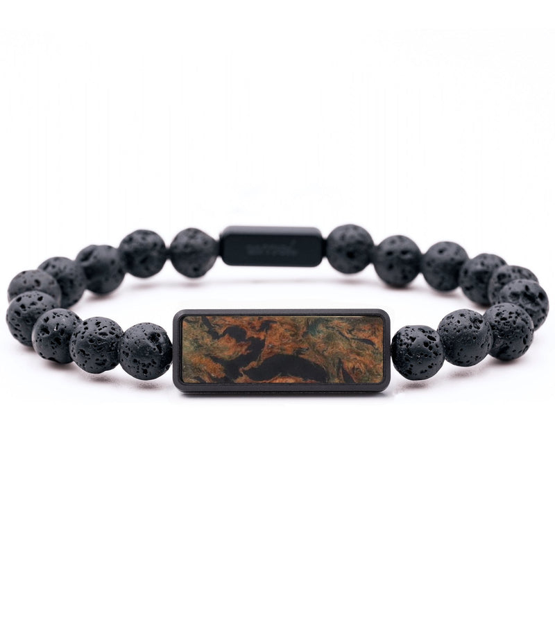 Lava Bead Wood Bracelet - Mildred (Wood Burl, 820301)