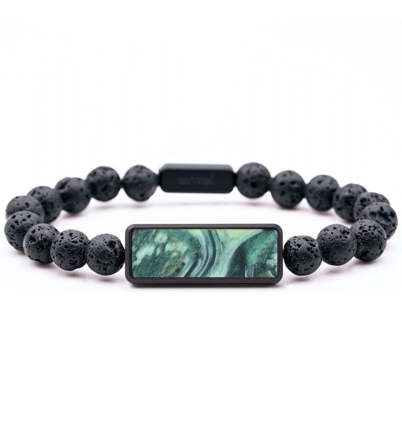 Lava Bead ResinArt Bracelet - Francisco (Green, 820303)