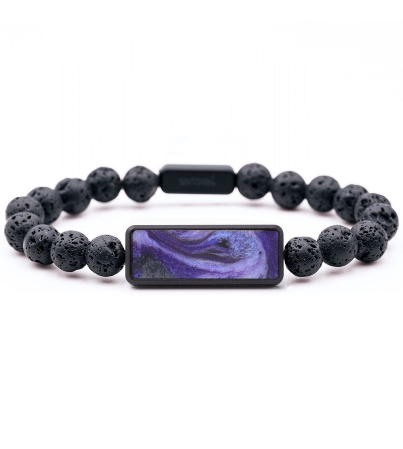 Lava Bead ResinArt Bracelet - Ira (Purple, 820312)
