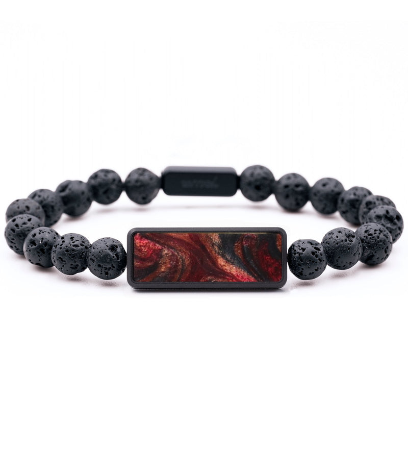 Lava Bead ResinArt Bracelet - Giovanni (Red, 820315)