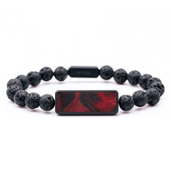 Lava Bead ResinArt Bracelet - Brianne (Red, 820317)
