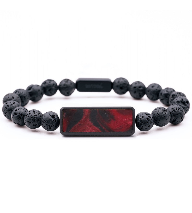 Lava Bead ResinArt Bracelet - Brianne (Red, 820317)