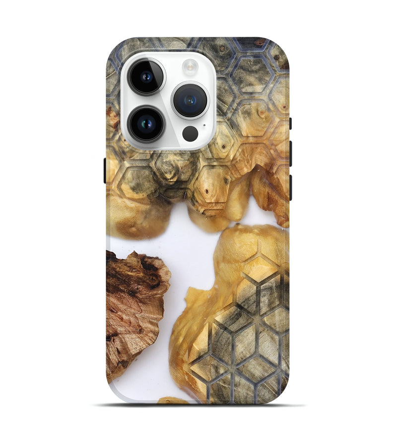 iPhone 15 Pro Wood Live Edge Phone Case - Dudley (Clear, 820318)