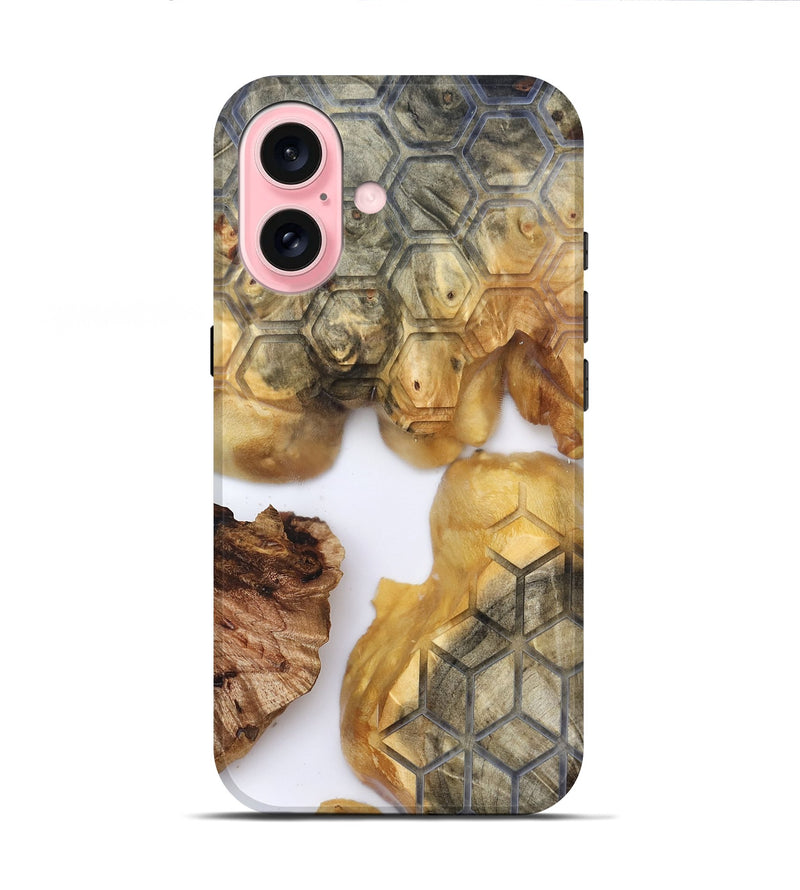 iPhone 16 Wood Live Edge Phone Case - Dudley (Clear, 820318)