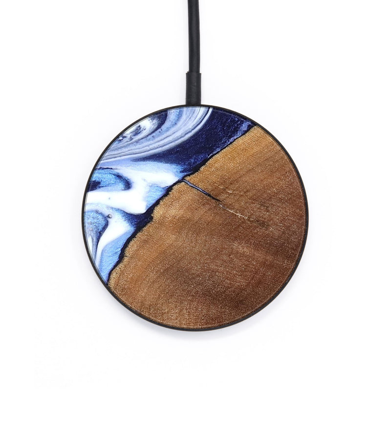 Circle Wood Wireless Charger - Navy (Blue, 820319)