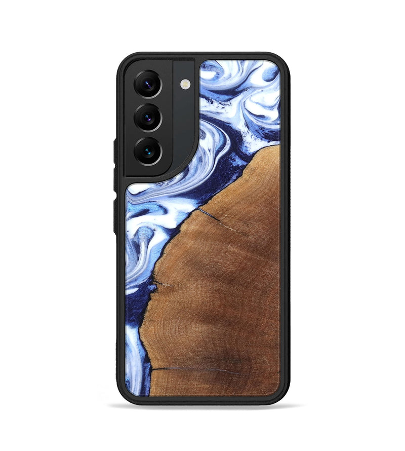 Galaxy S22 Wood Phone Case - Navy (Blue, 820319)