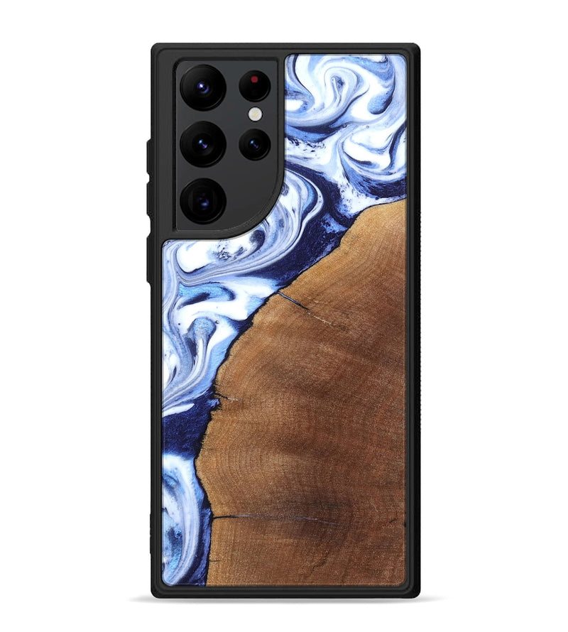 Galaxy S22 Ultra Wood Phone Case - Navy (Blue, 820319)