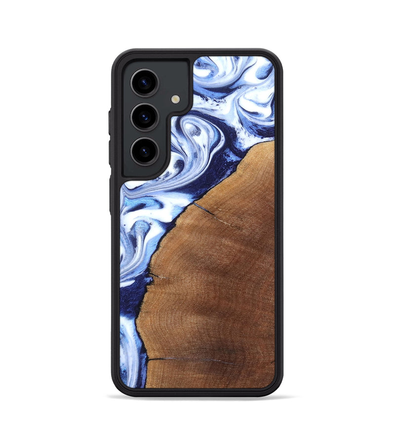 Galaxy S24 Wood Phone Case - Navy (Blue, 820319)