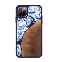 iPhone 11 Pro Max Wood Phone Case - Navy (Blue, 820319)