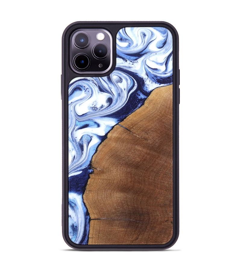 iPhone 11 Pro Max Wood Phone Case - Navy (Blue, 820319)